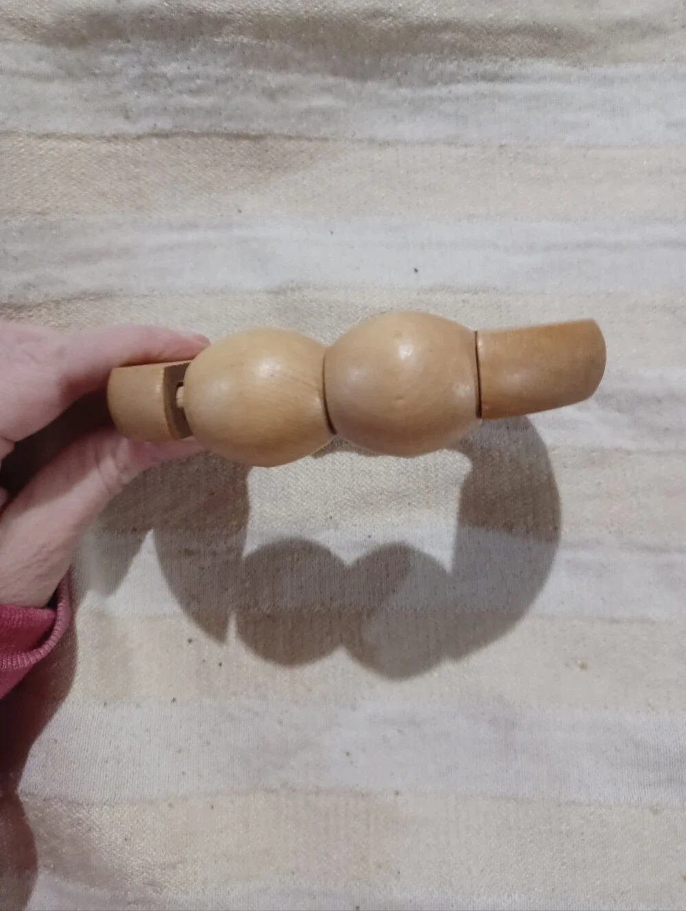 Wooden Handheld Roller Massager - Natural Wood